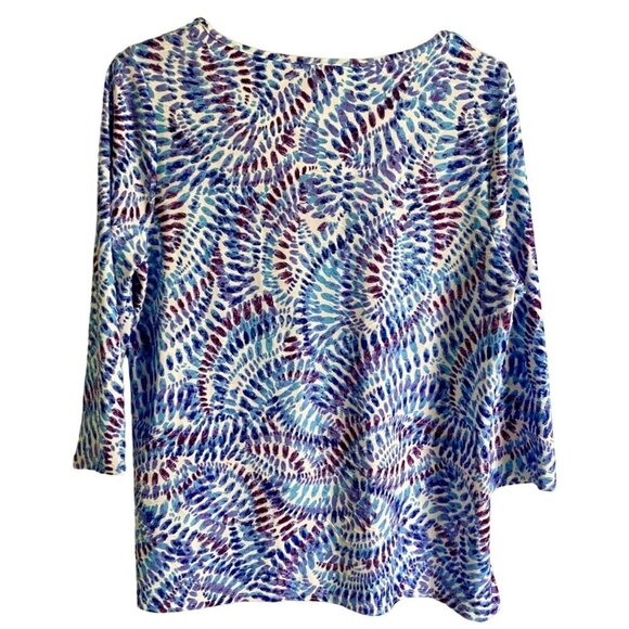 Juniper + Lime 3/4 Sleeve Jacquard Colorful Print Women's Medium NEW - Picture 5 of 8